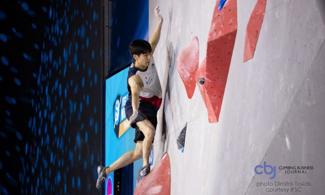 image of climber in comp