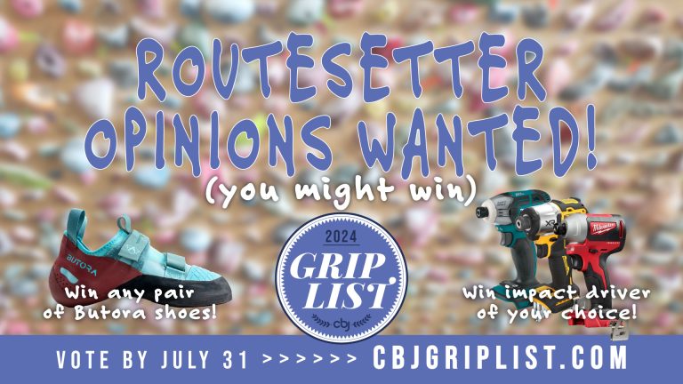 Wanted: Routesetter Opinions for Grip List 2024 Survey and Routesetting Trends