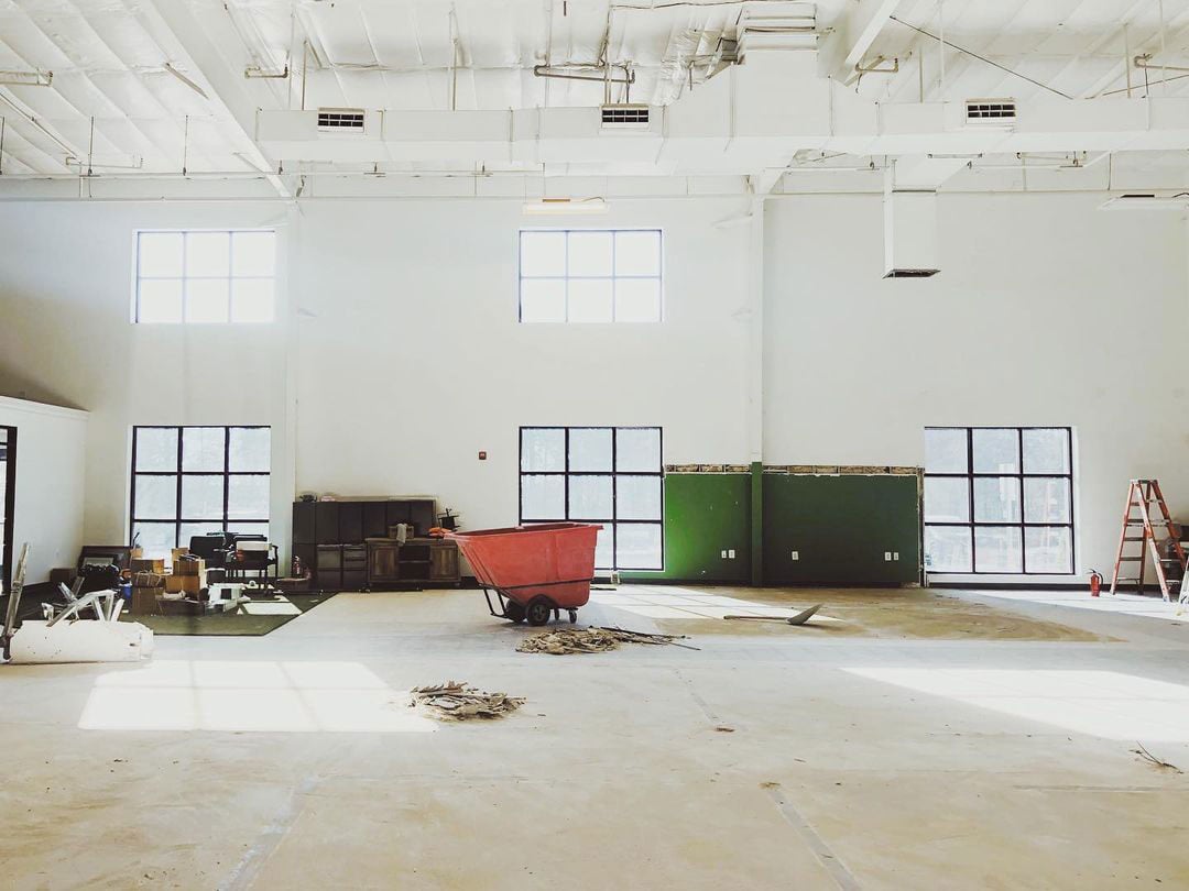 Evolution facility interior under construction