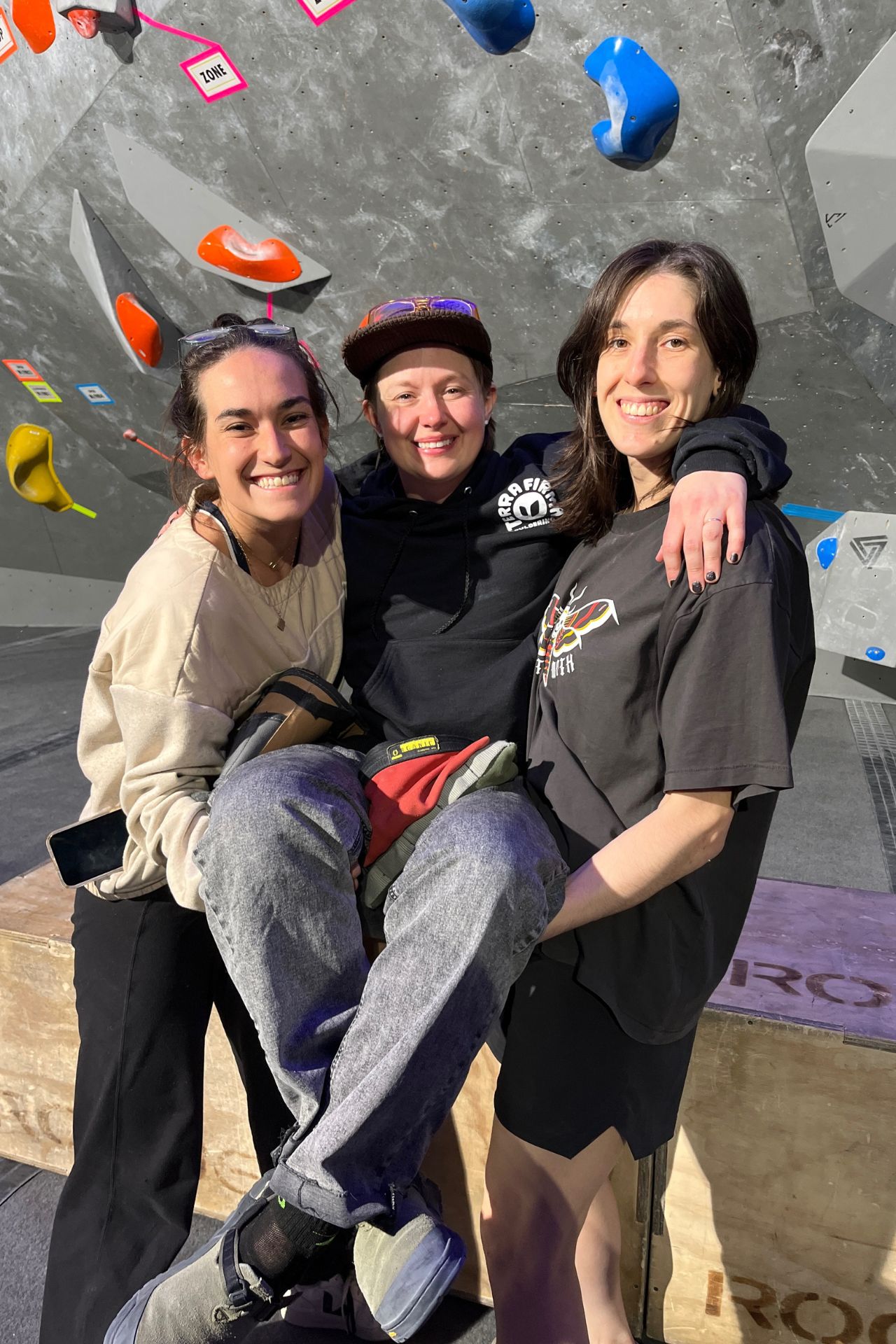 Jesse having fun in the gym with friends