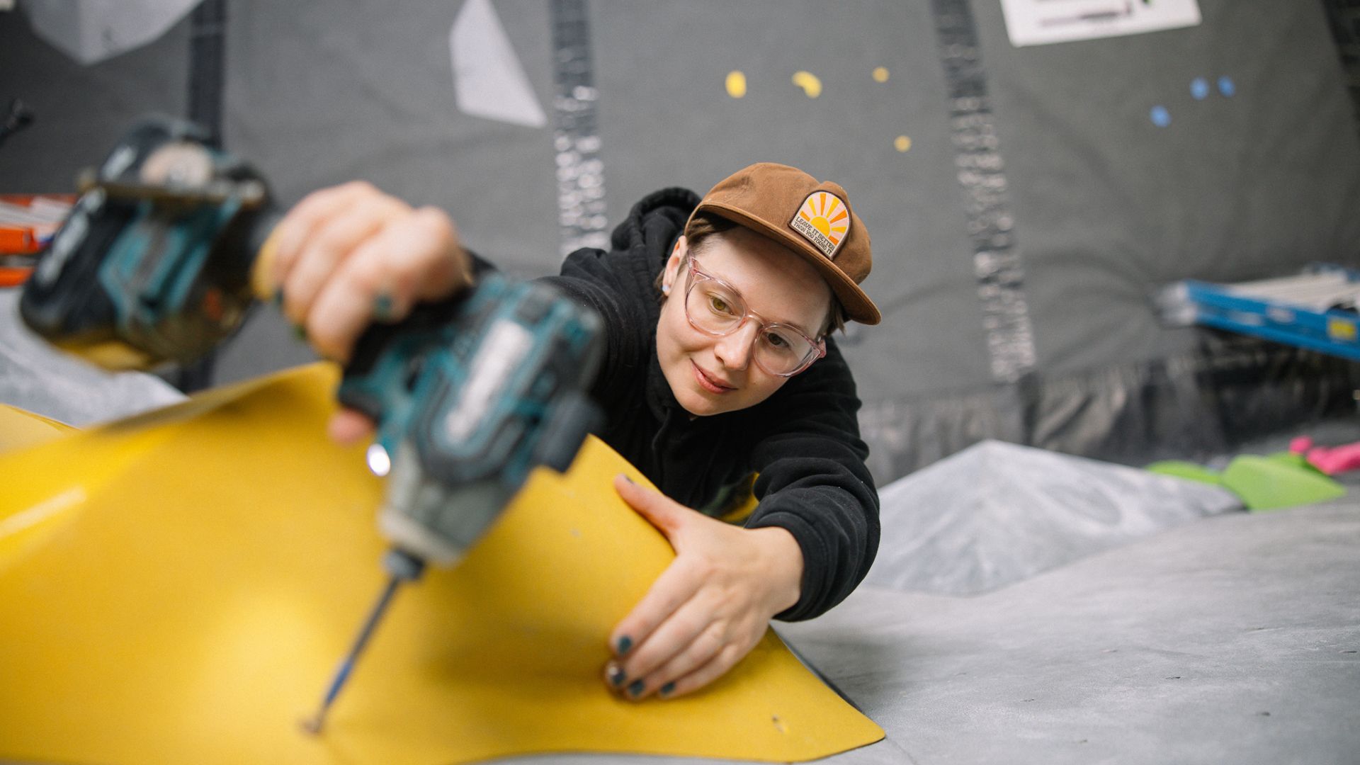 Jesse drilling a hold