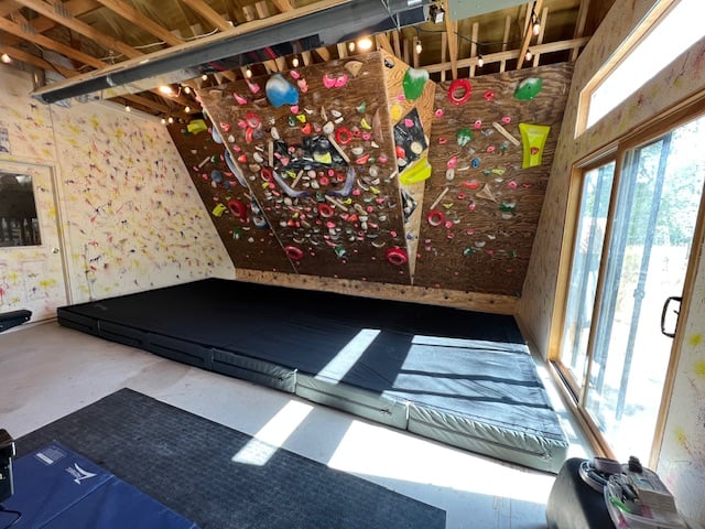 asana pads at home wall