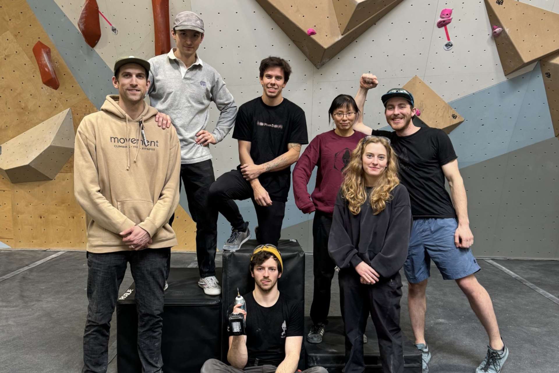 Dan and another setting crew posing for a photo