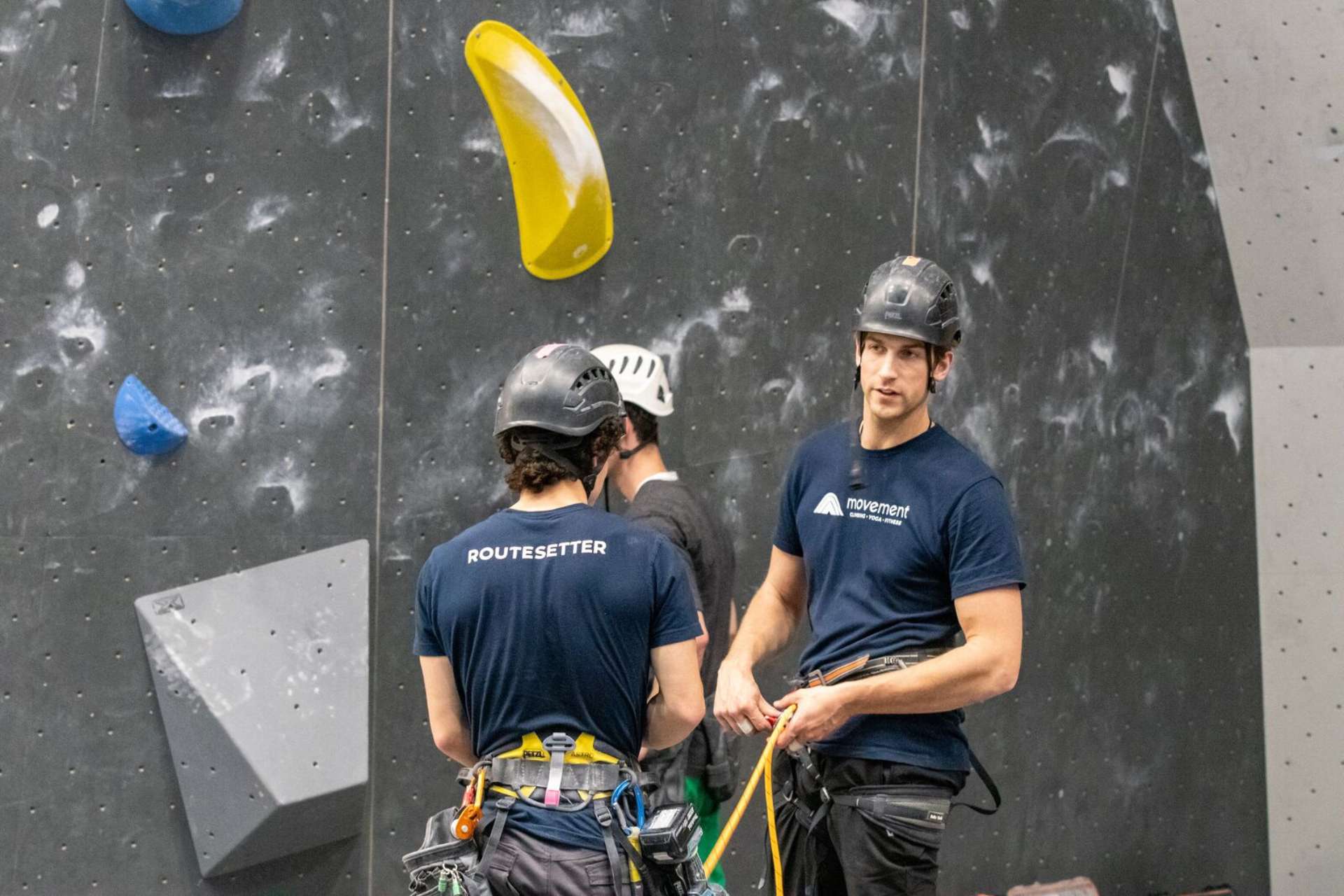 Daniel Cornella setting inside the gym