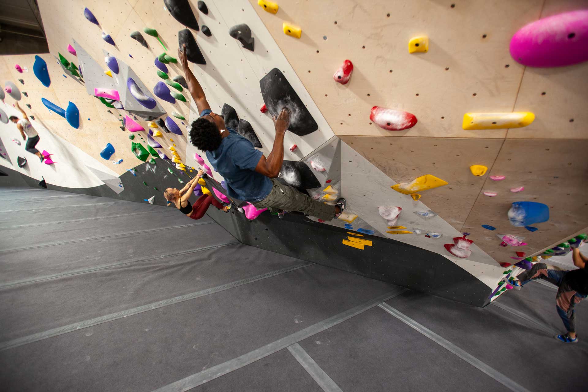 Climbers bouldering at High Point Orlando