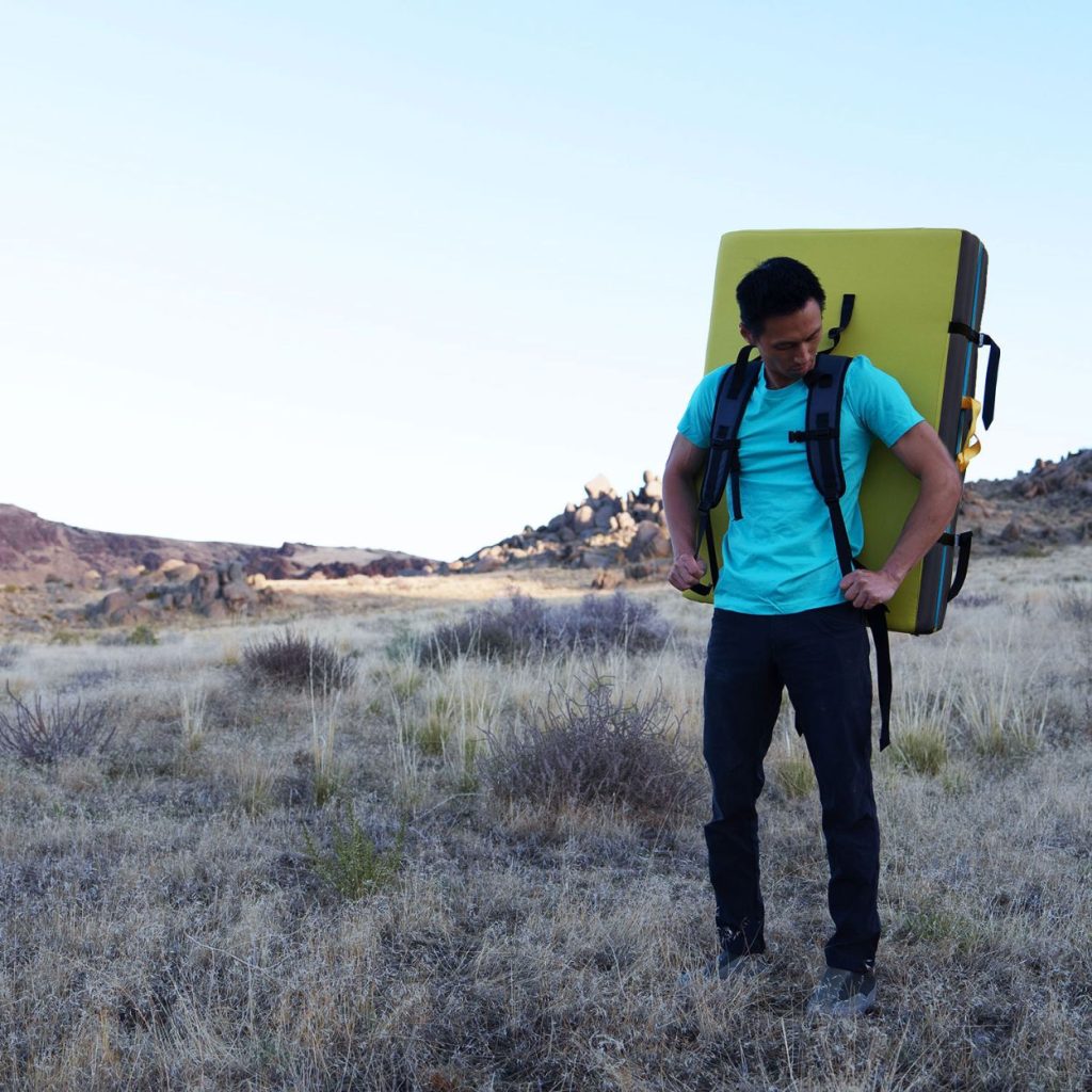 climber and crashpad image