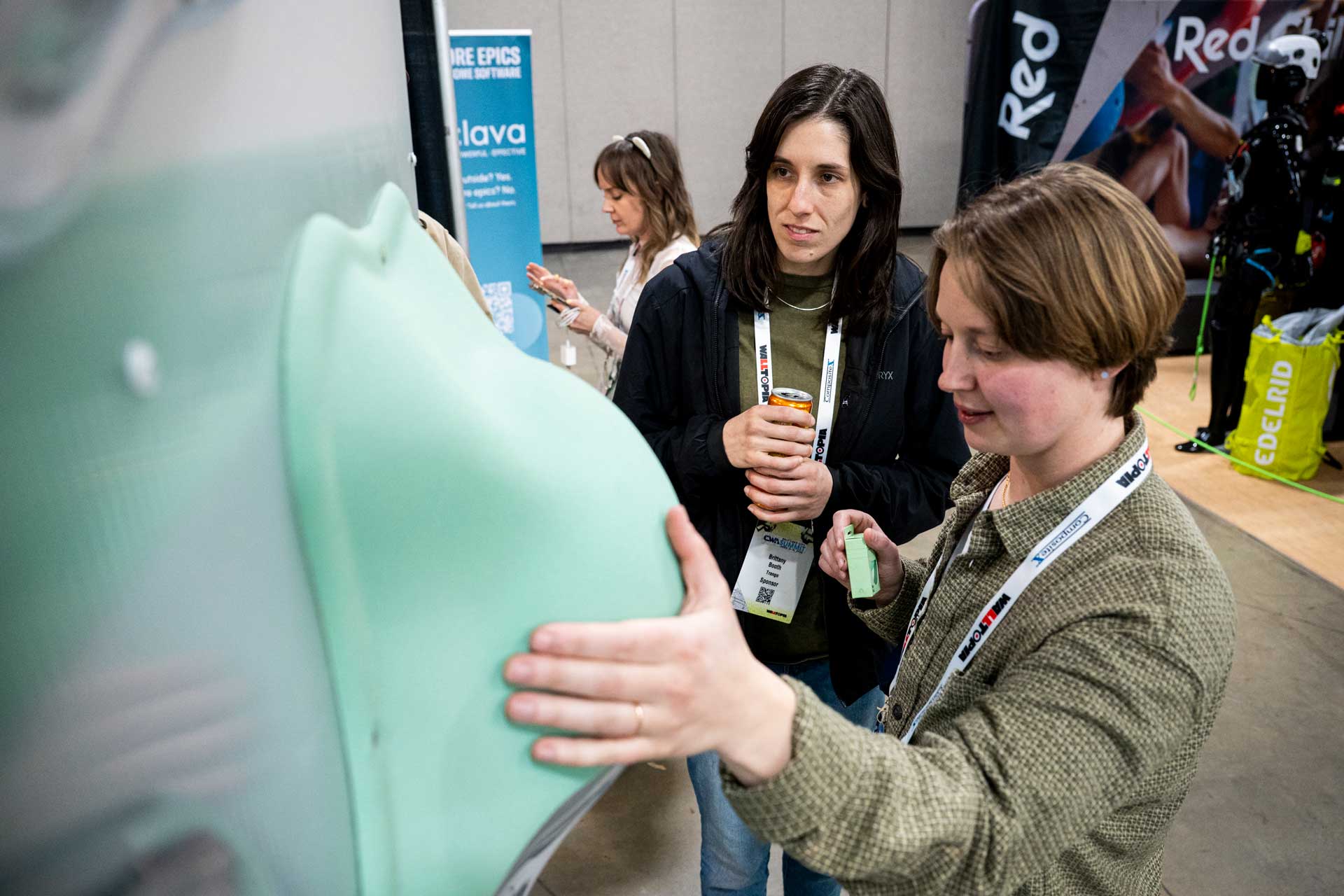 Checking out new holds on the Trade Show Floor in 2025