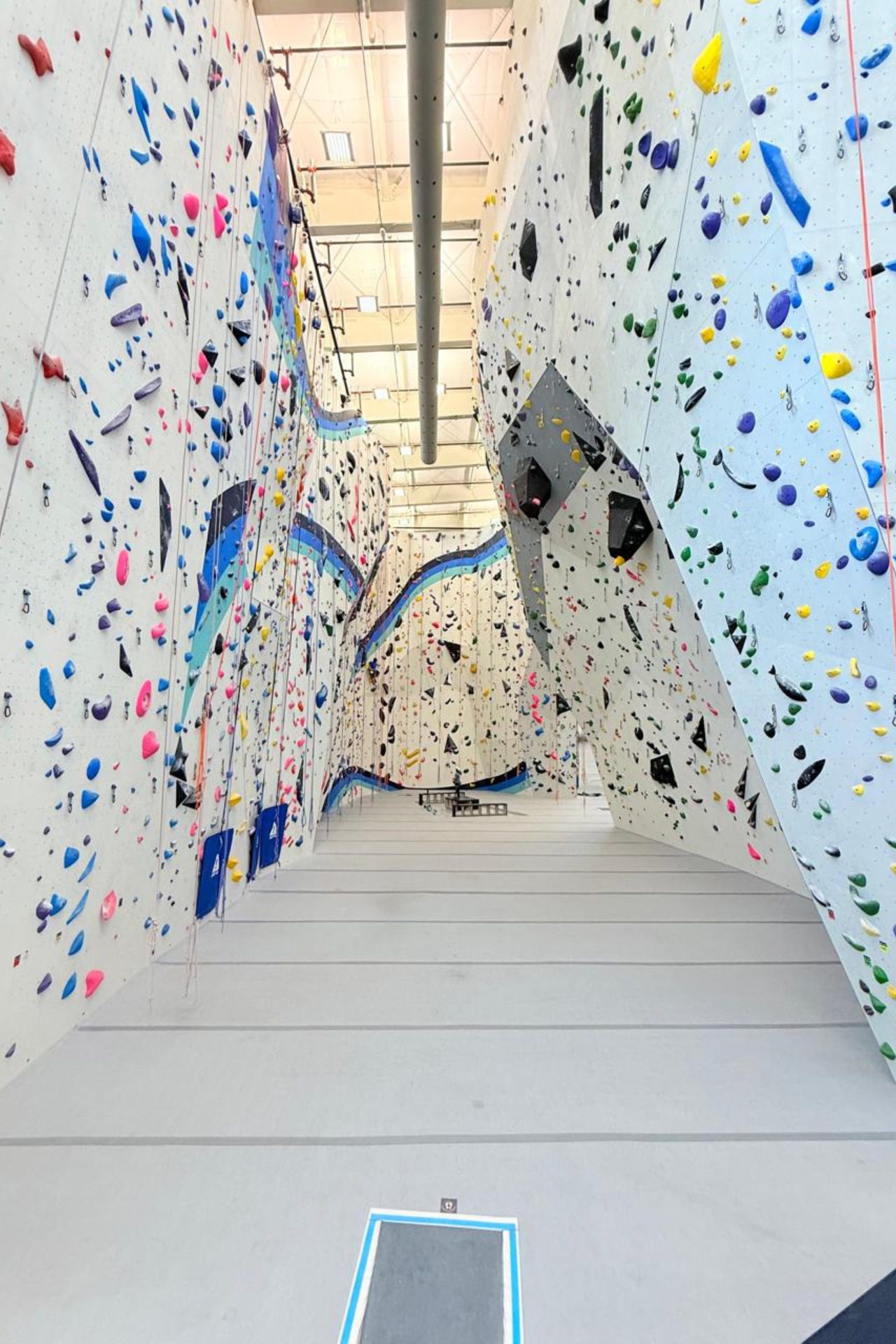 More climbing terrain inside the Miami gym