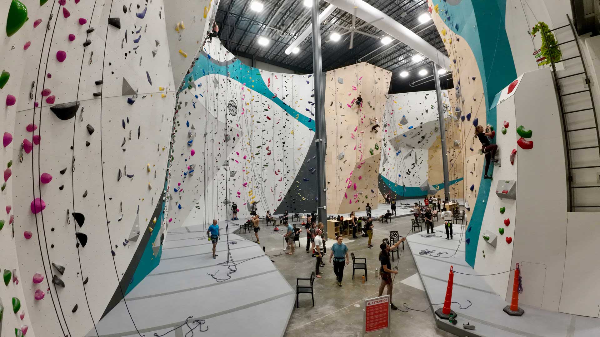 Roped climbing walls at High Point Orlando