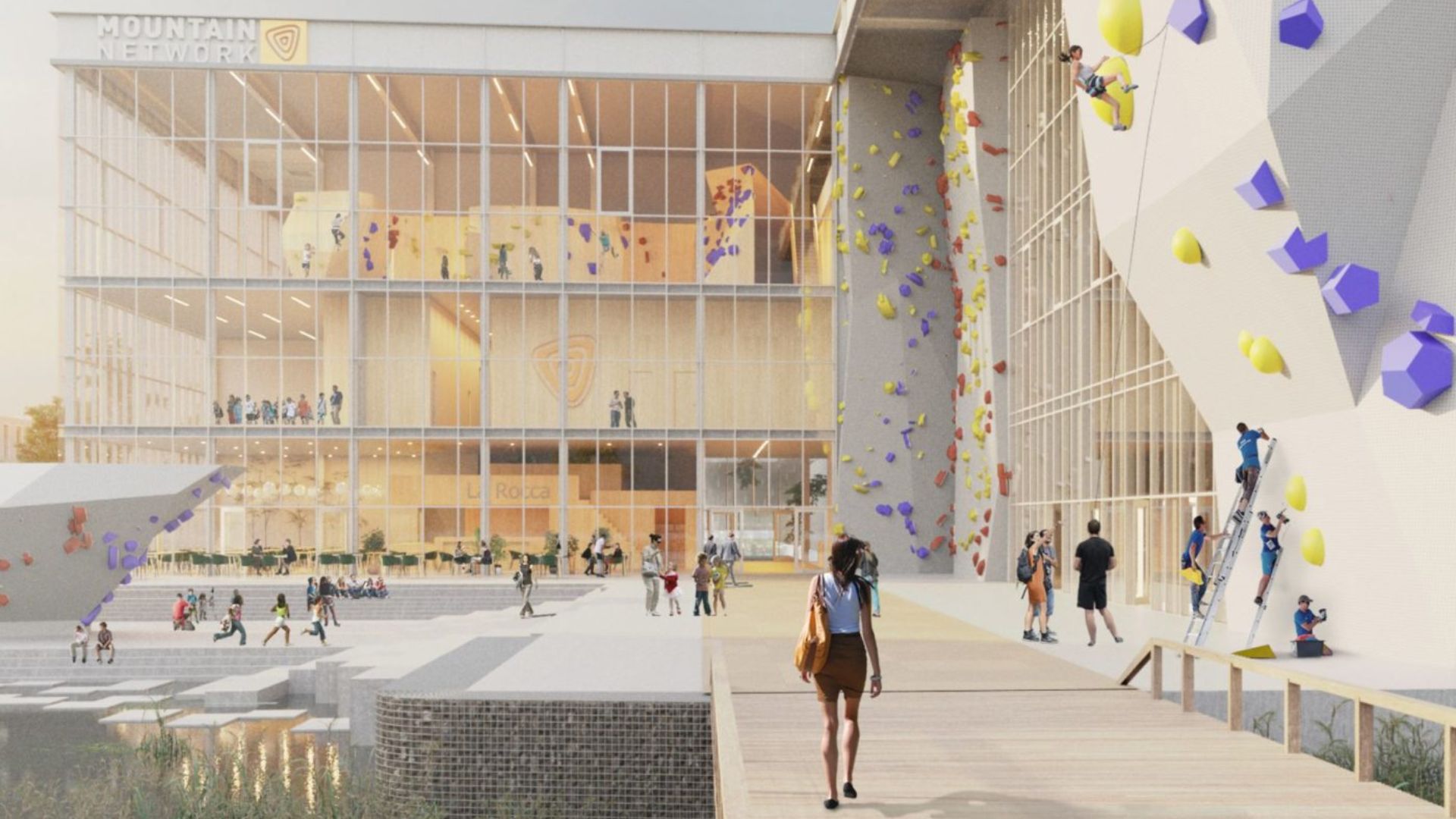 rendering of the national climbing center