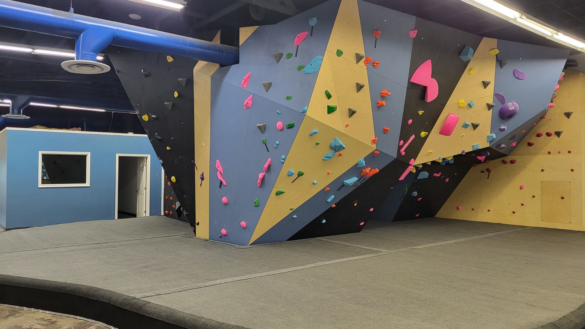 More bouldering terrain at the new gym