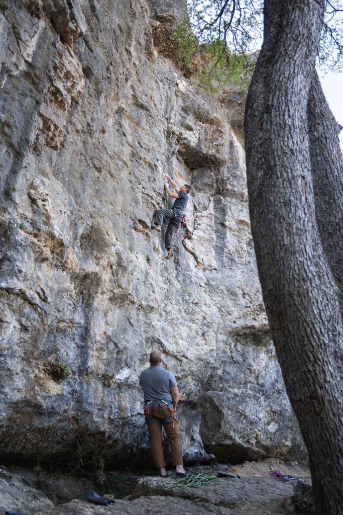 Marc sport climbing outside