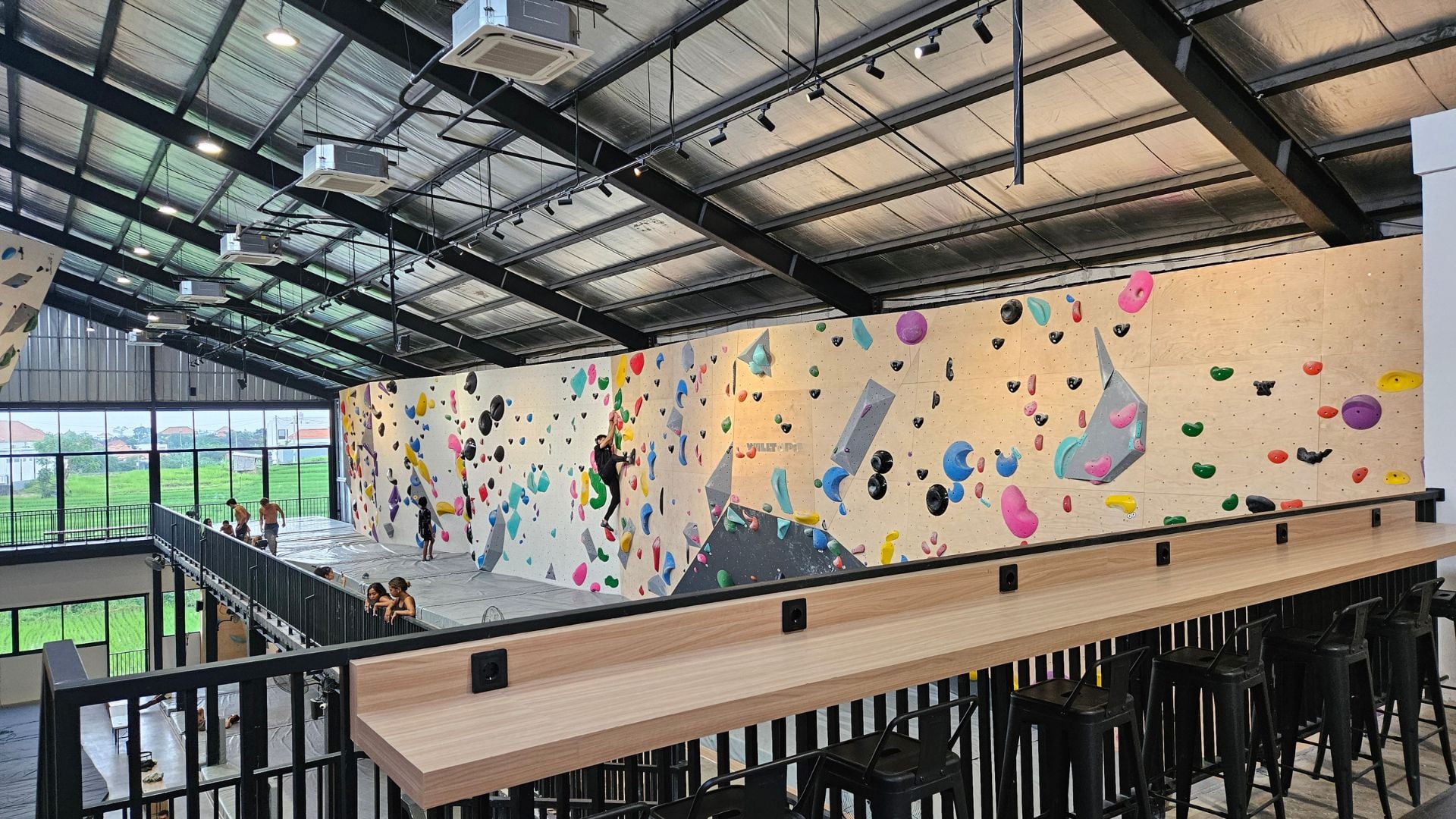 Bouldering walls at Rock Island