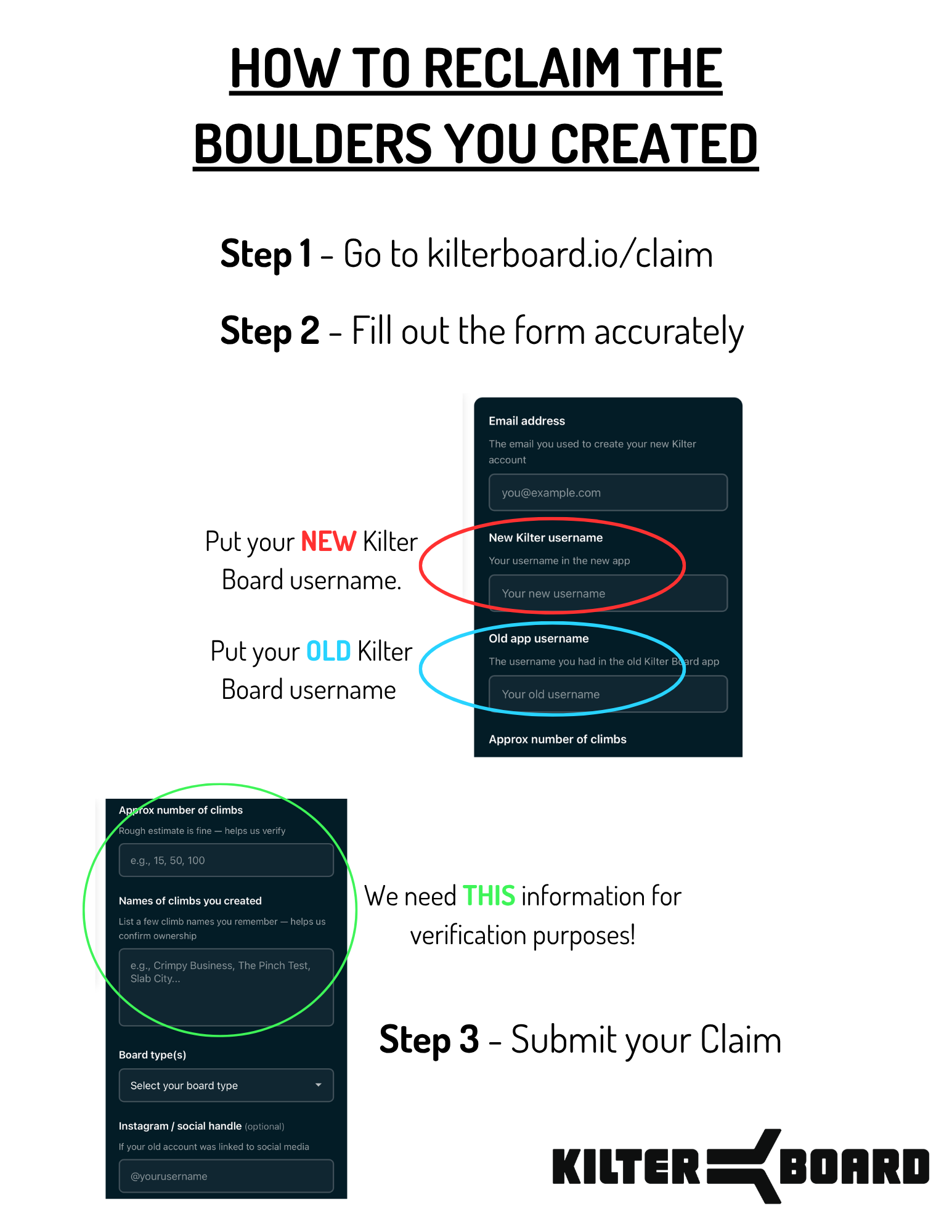 Kilter Board - How to reclaim the boulders you created