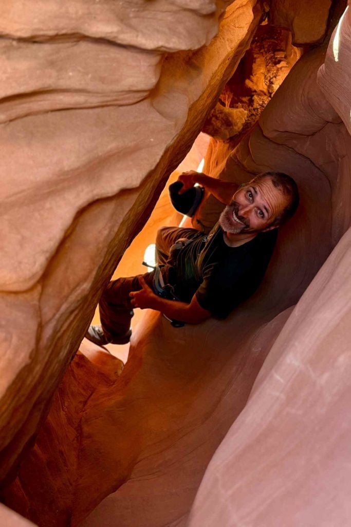 Jason in a canyon