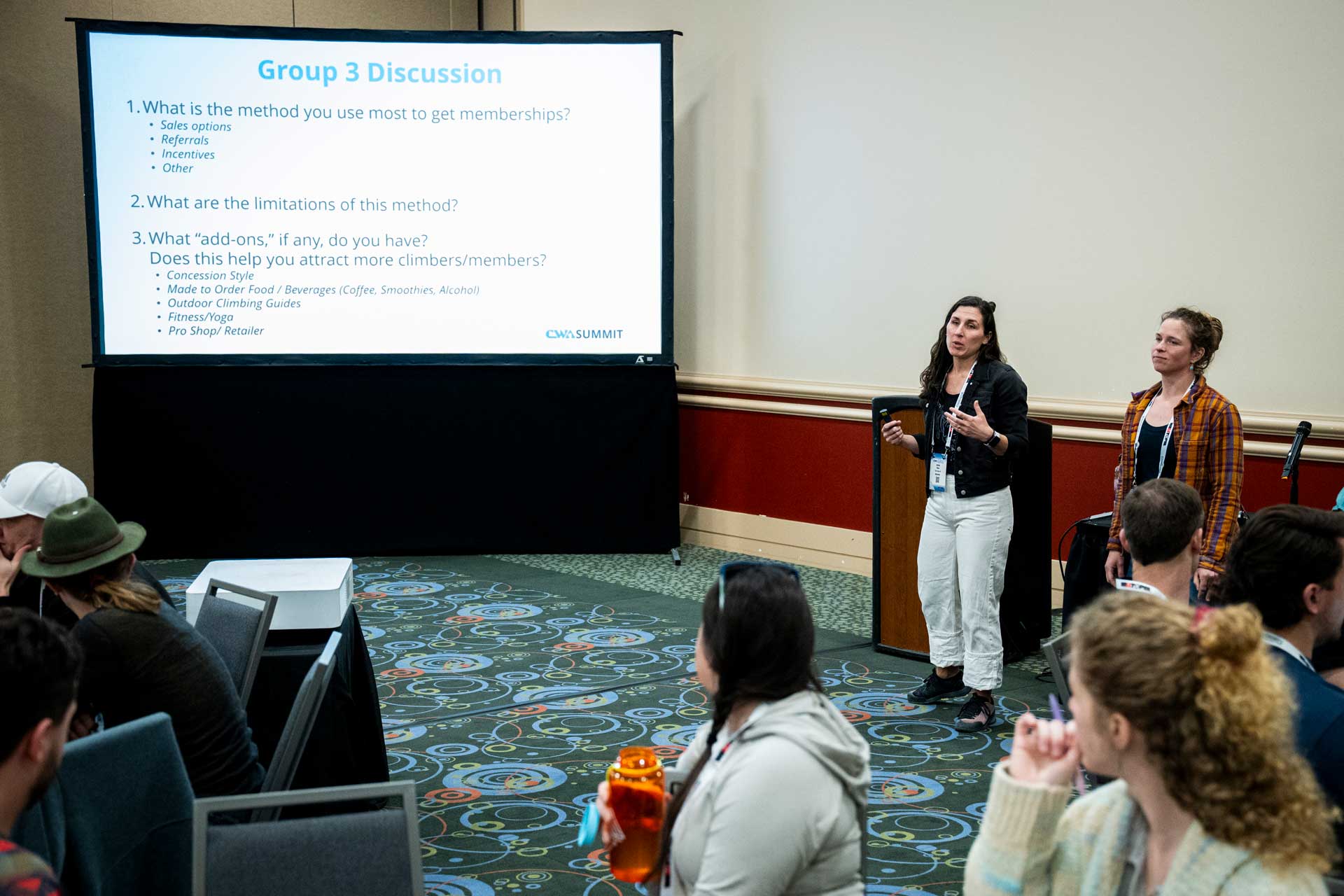 A presentation during last year's senior manager roundtable