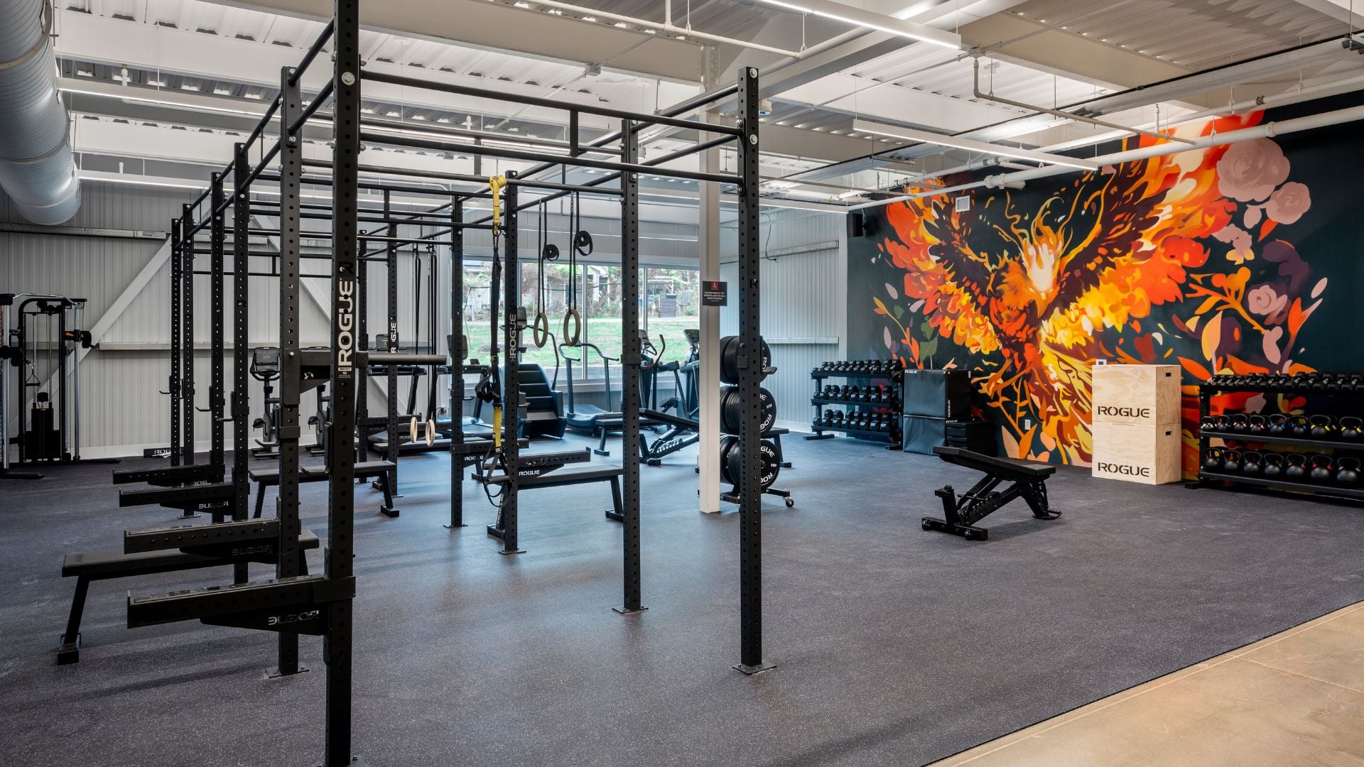 A fitness area at Crux South Austin