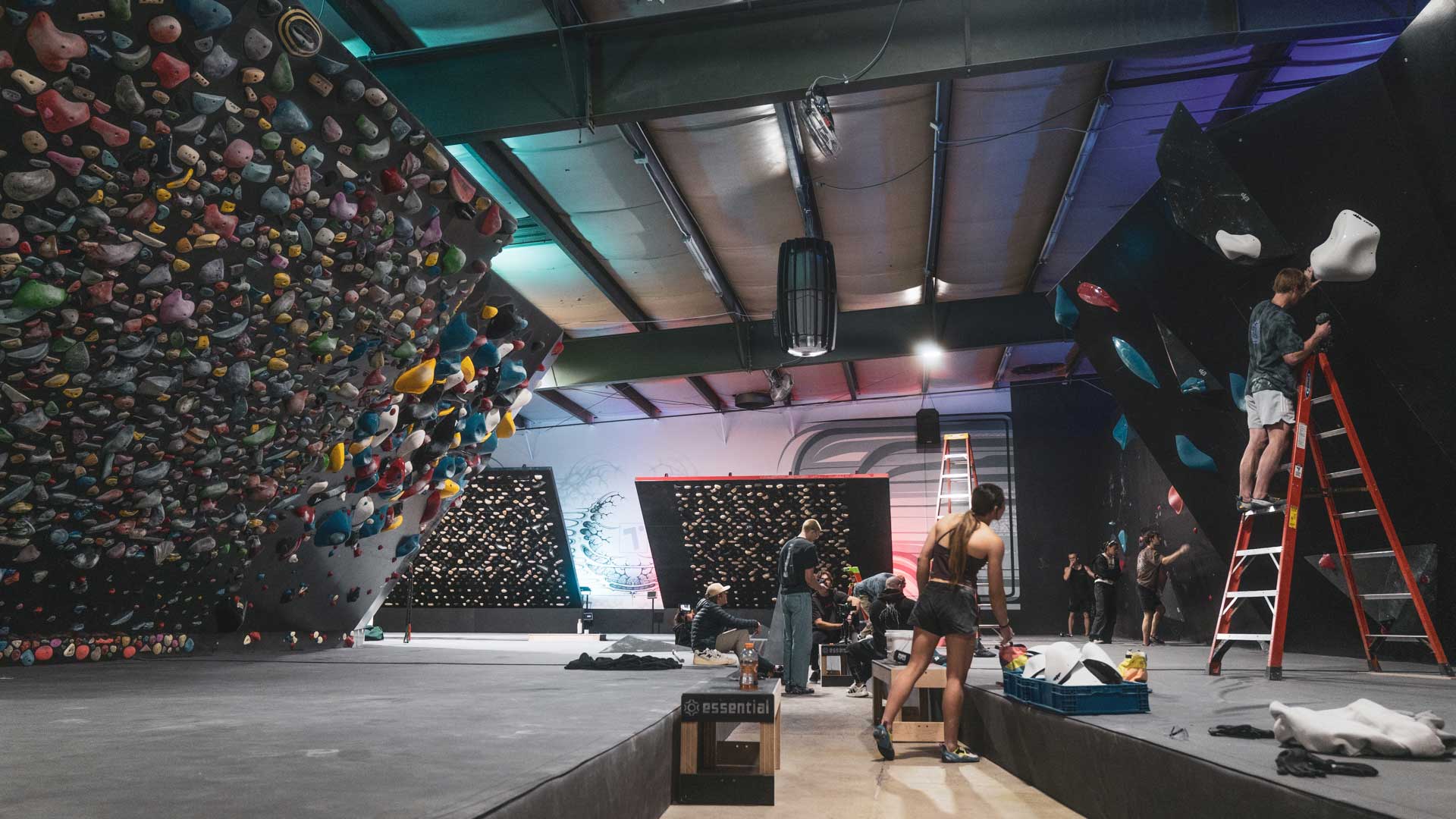 Routesetting at the new Tension Training Center