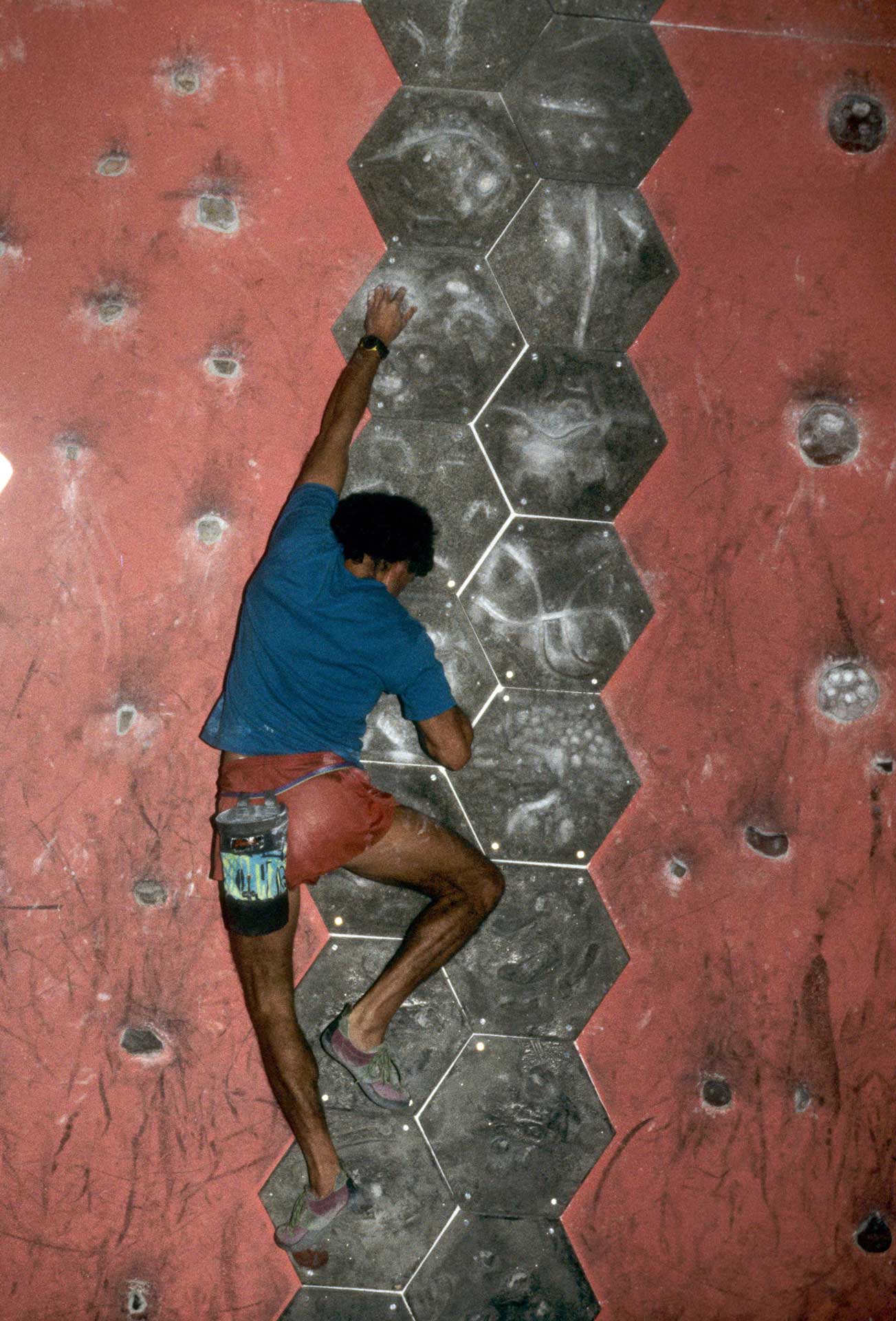Climbing some Tiles by Metolius at Vertical Club