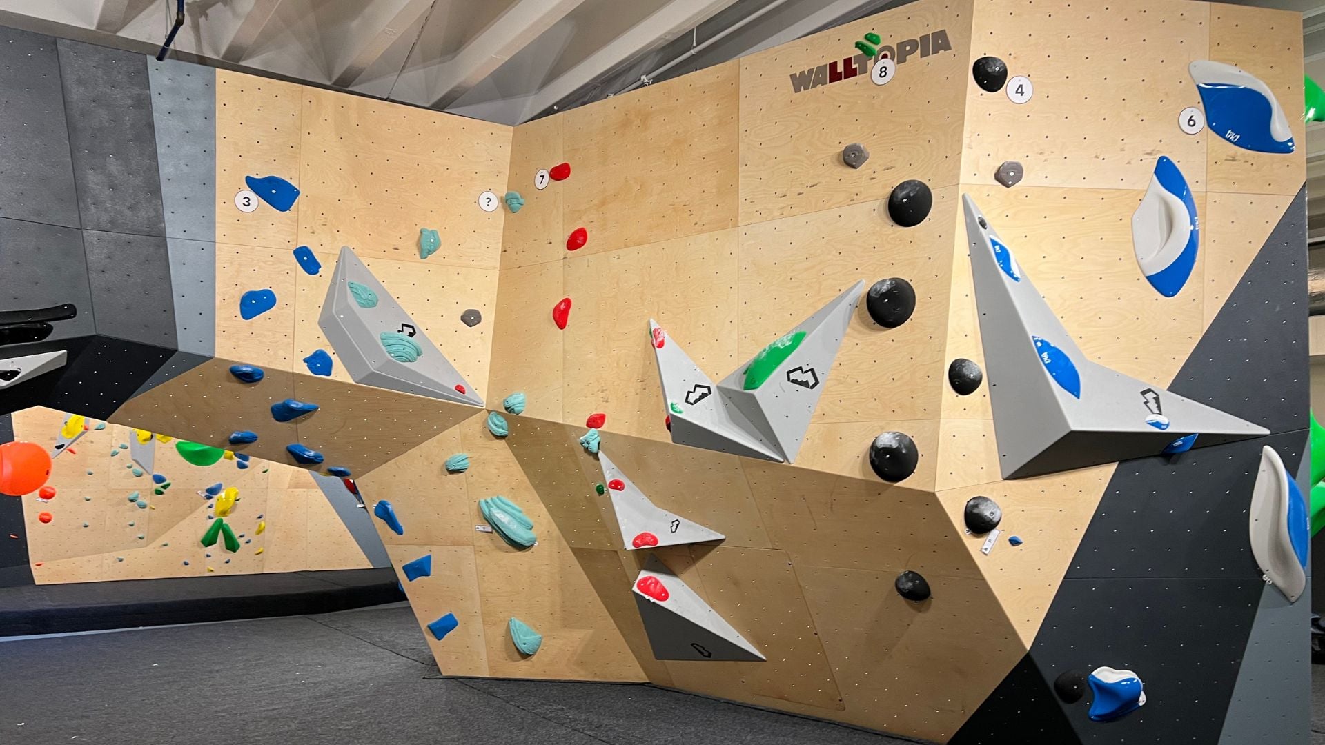 Another bouldering wall at the new gym