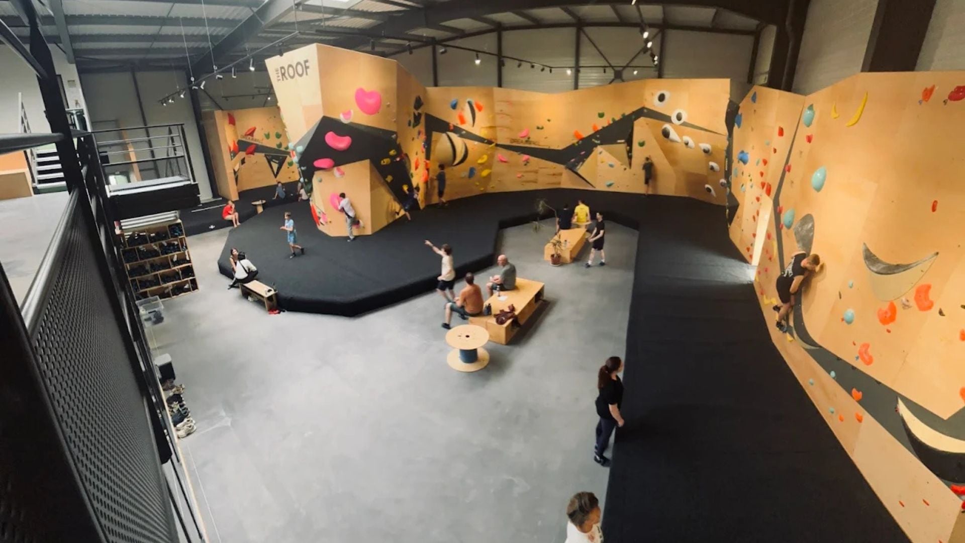 The main bouldering area at the new gym