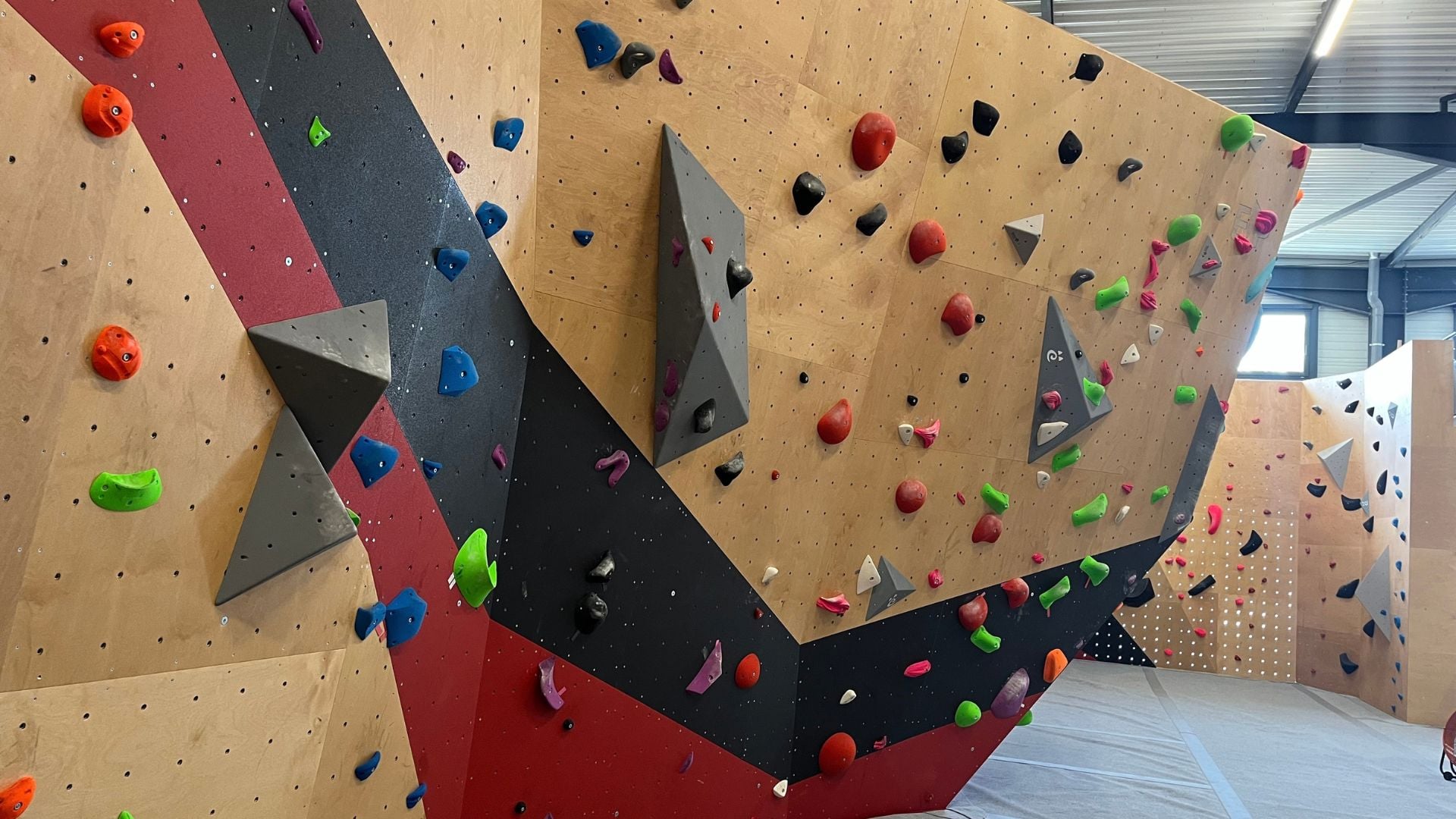 Another bouldering wall at the new gym