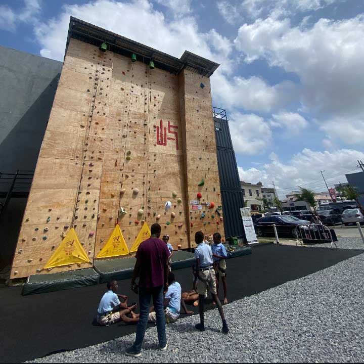 The roped walls at Weland Climbing