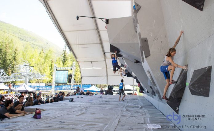 image of climbing competition