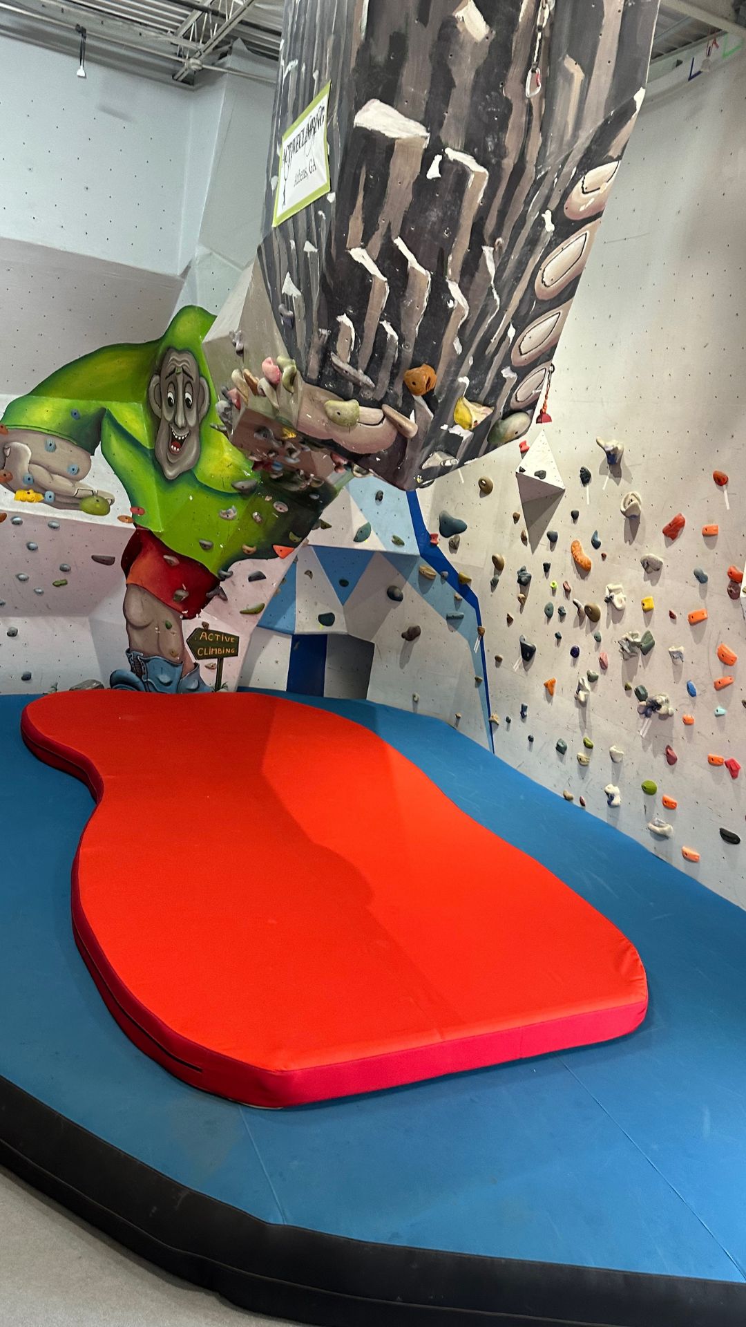 A climbing area at Active Climbing Athens