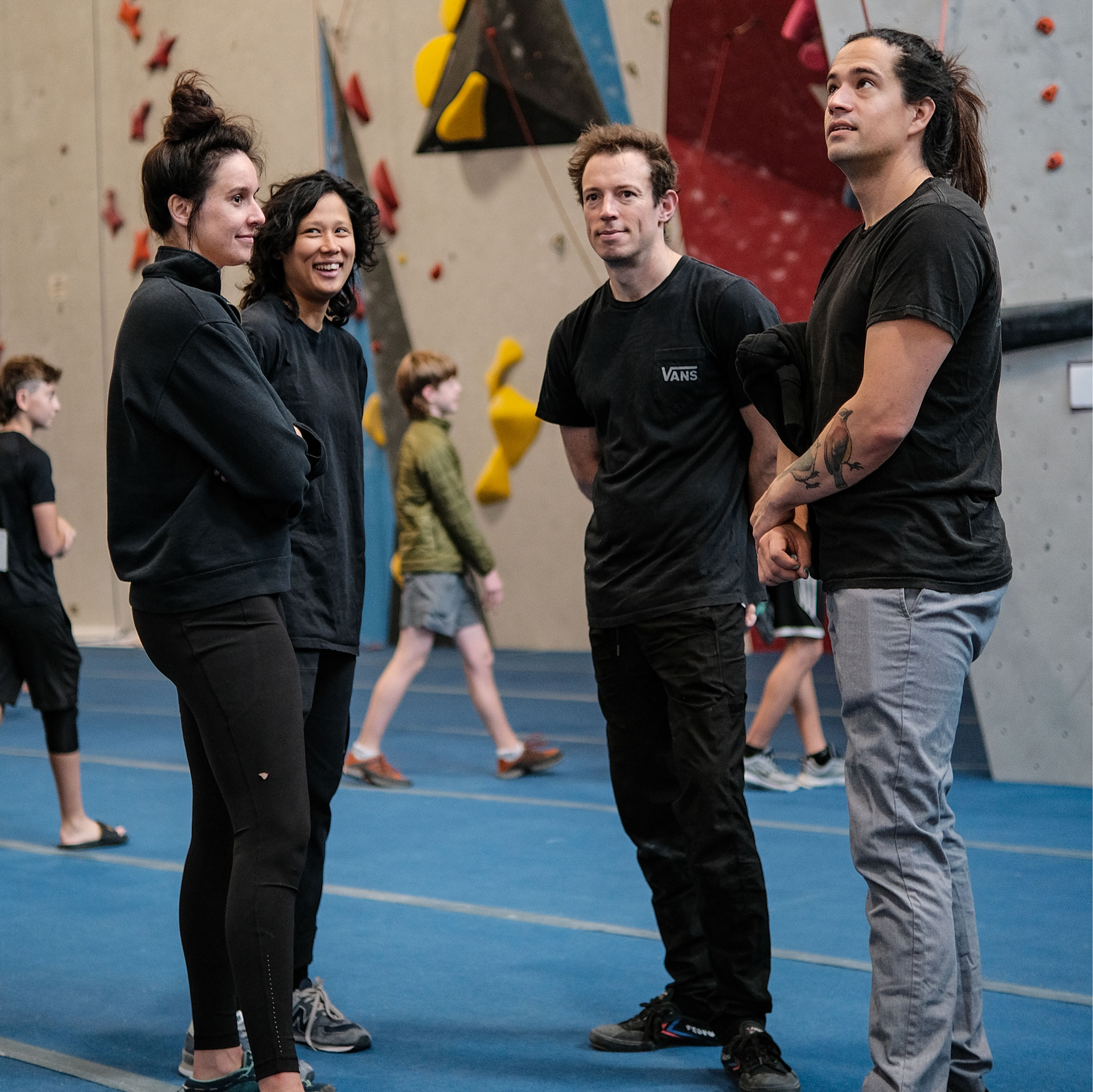 Blake Green with setting colleagues in the gym