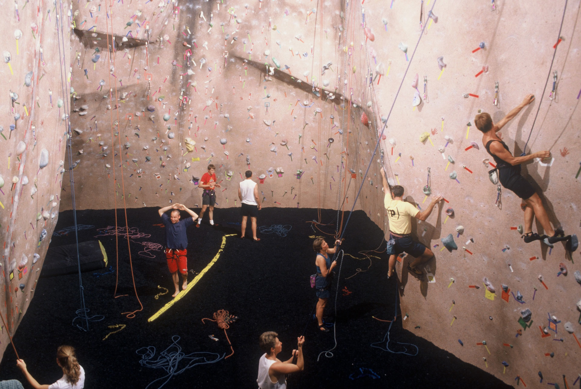 Early days of Stone Age Climbing Gym