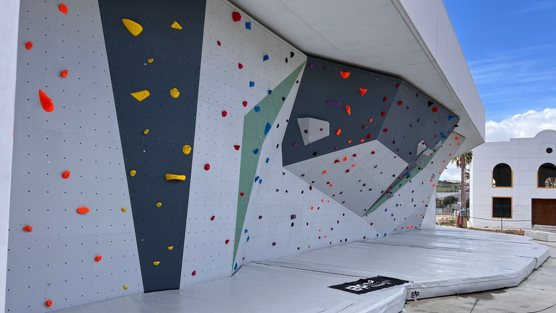 The bouldering section of the wall