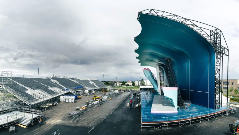 The Sport Climbing venue for the Paris Olympic Games. Photo courtesy IFSC by Jan Virt.