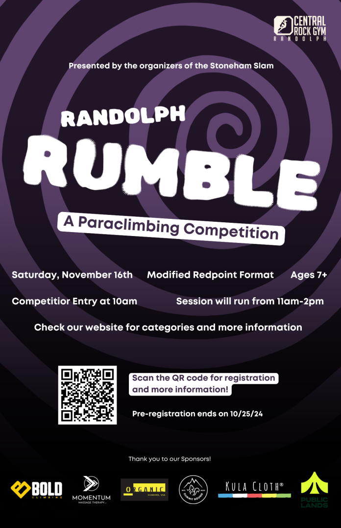 CRG Randolph Rumble Paraclimbing Comp