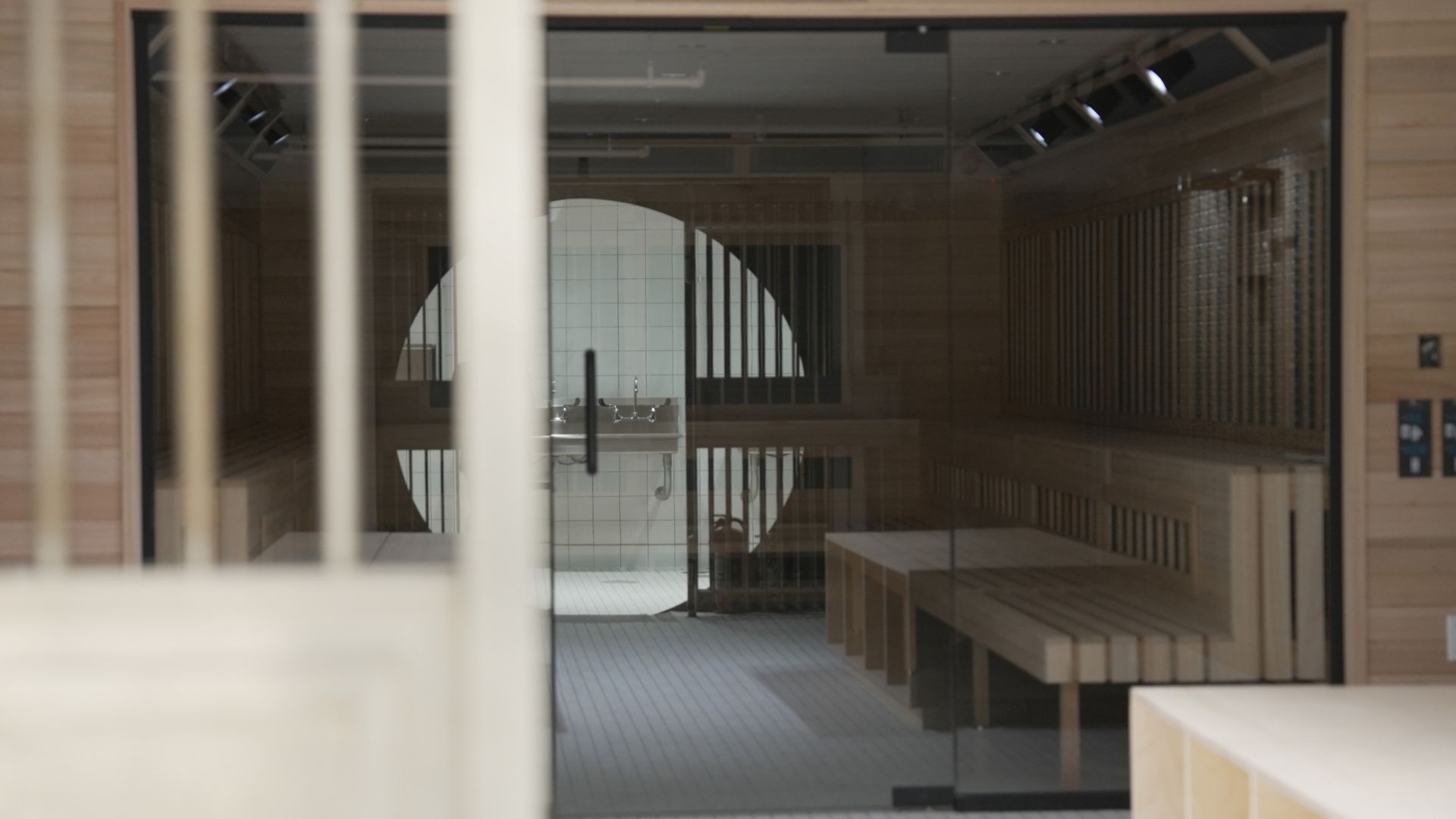 Infrared sauna inside the vault