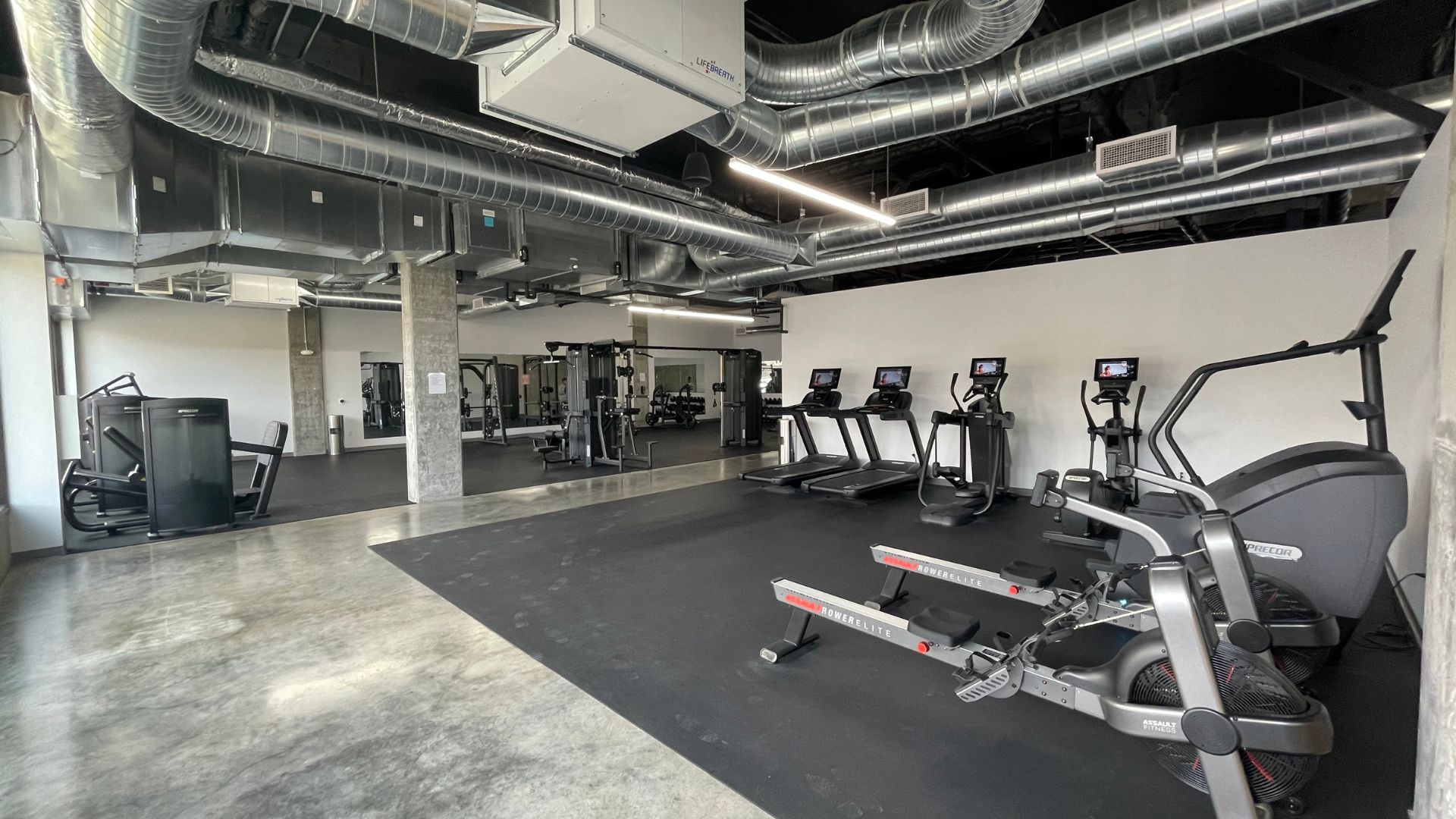 Fitness area at the new gym