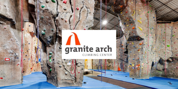 header image of granite arch climbing